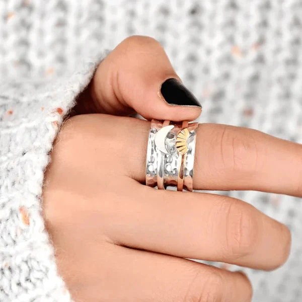 Sonne und Mond Spinner Ring - Image 3