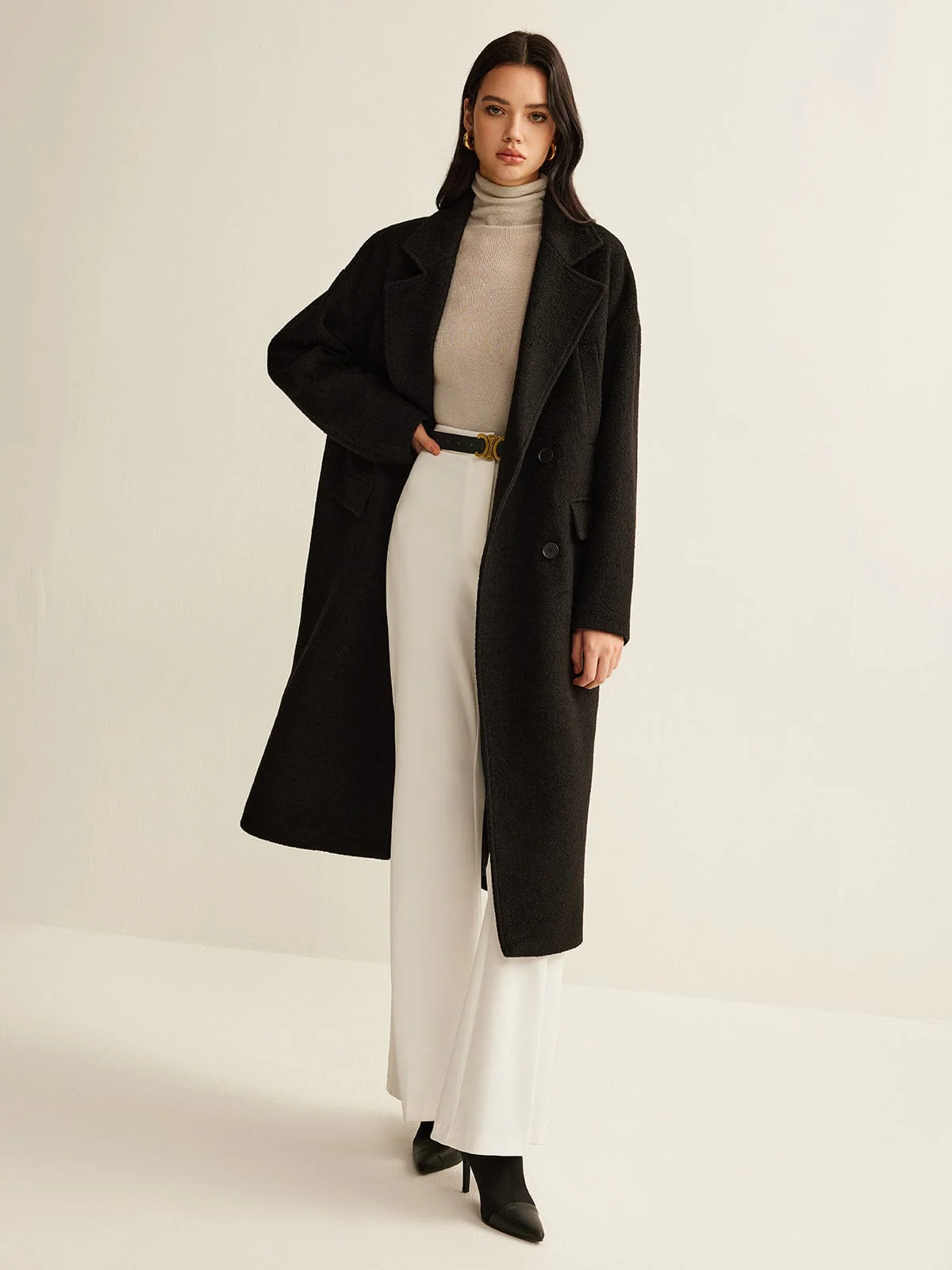 Sophia | Eleganter Trenchcoat für Damen Schwarz Klassisch - Image 4