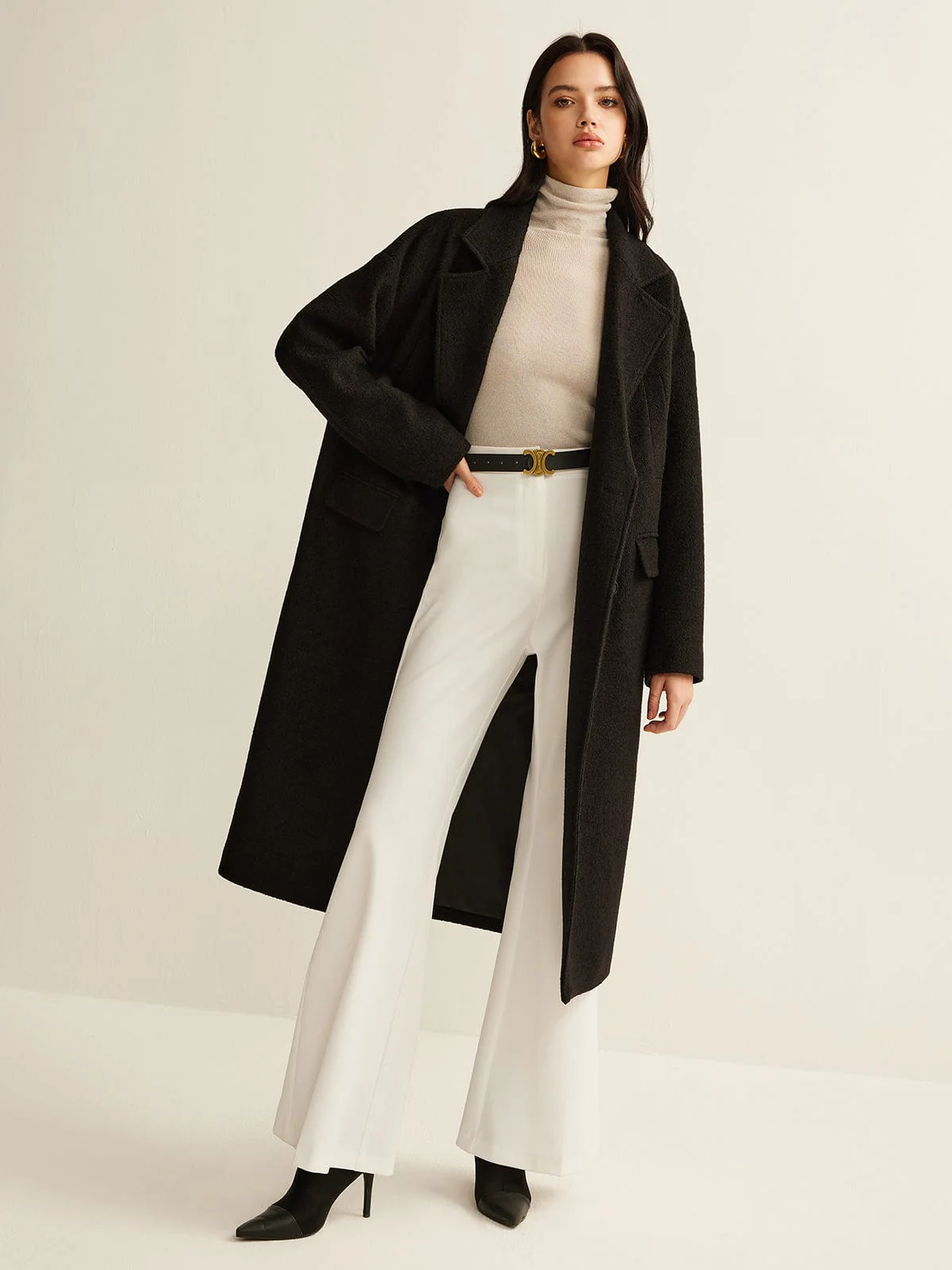 Sophia | Eleganter Trenchcoat für Damen Schwarz Klassisch - Image 5