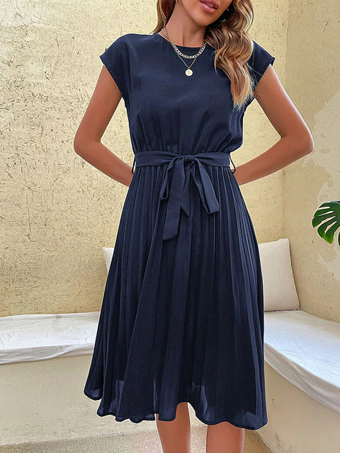 Sophie – Midi Kleid Mit Taillenband Und Fließendem Rock - Image 7