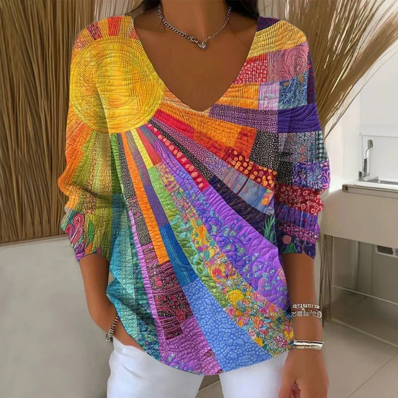 Sophie - Soft-Touch-Langarmshirt mit V-Ausschnitt - Image 2