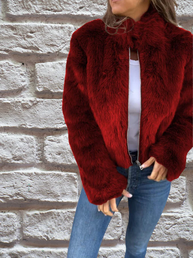 Sophie | Warme Jacke mit Faux Fur Kragen - Image 4