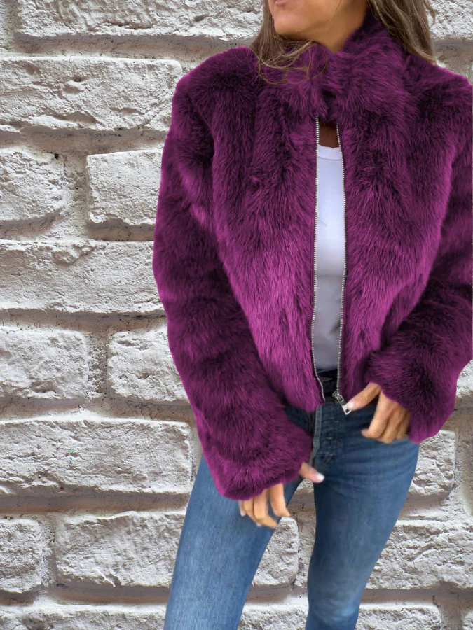 Sophie | Warme Jacke mit Faux Fur Kragen - Image 7