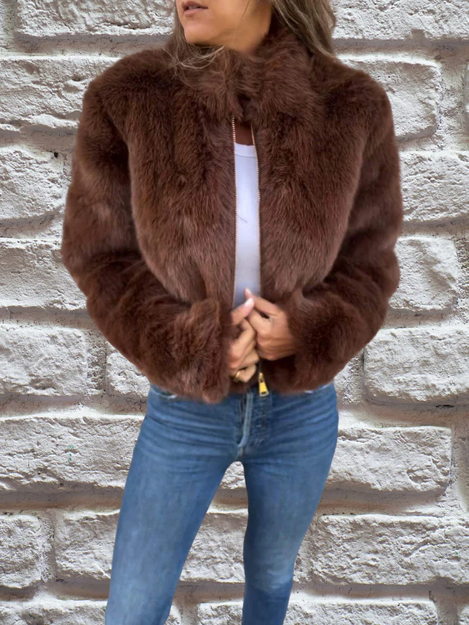 Sophie | Warme Jacke mit Faux Fur Kragen - Image 8