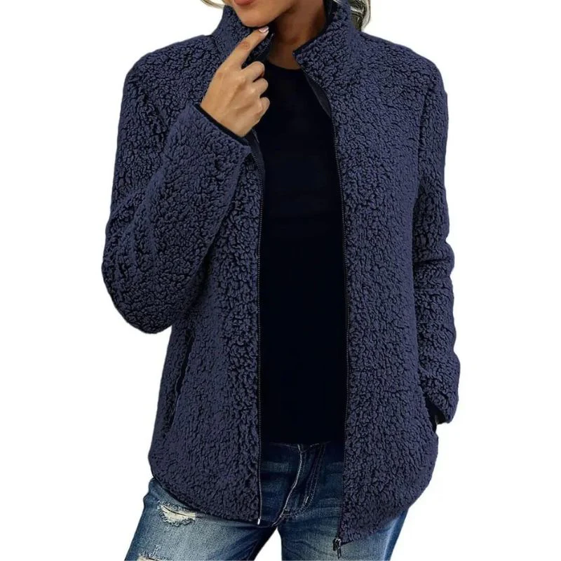 Sophie – Weiche Teddy Damen Übergangsjacke mit Reißverschluss - Image 5