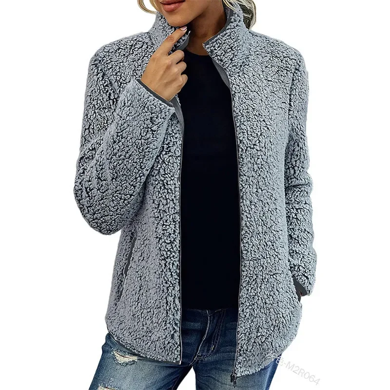 Sophie – Weiche Teddy Damen Übergangsjacke mit Reißverschluss - Image 6