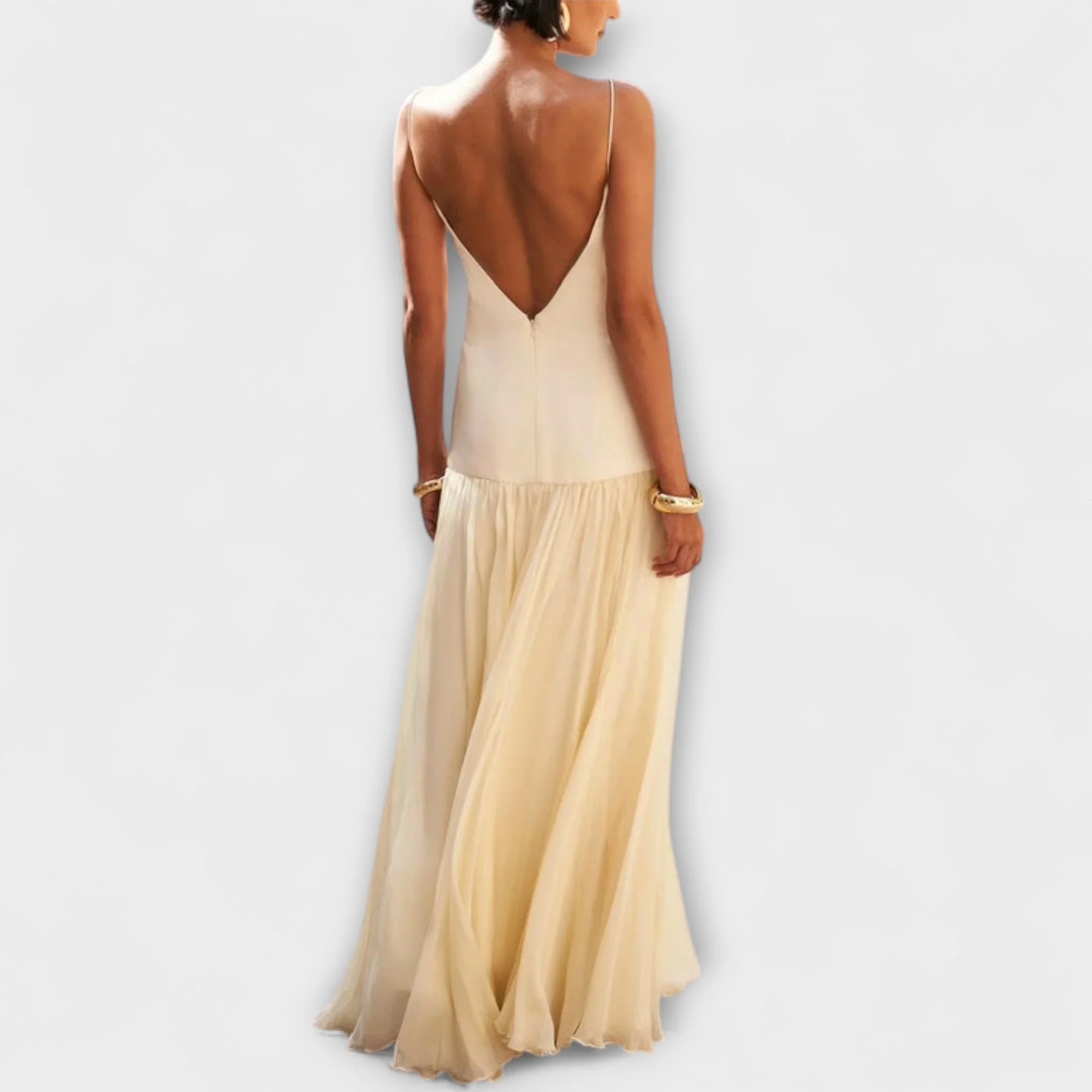 Sorayne – Fließendes Maxikleid in Buttergelb - Image 2