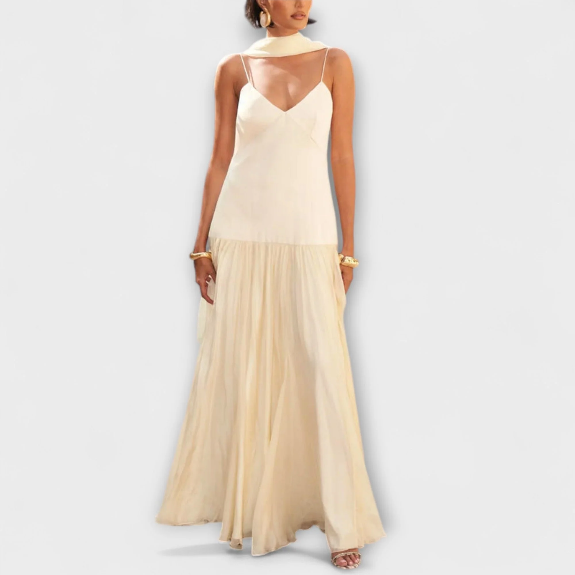 Sorayne – Fließendes Maxikleid in Buttergelb - Image 3