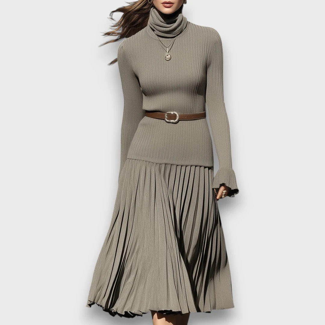 Sorelia – Plissiertes Midikleid mit Rollkragen - Image 3