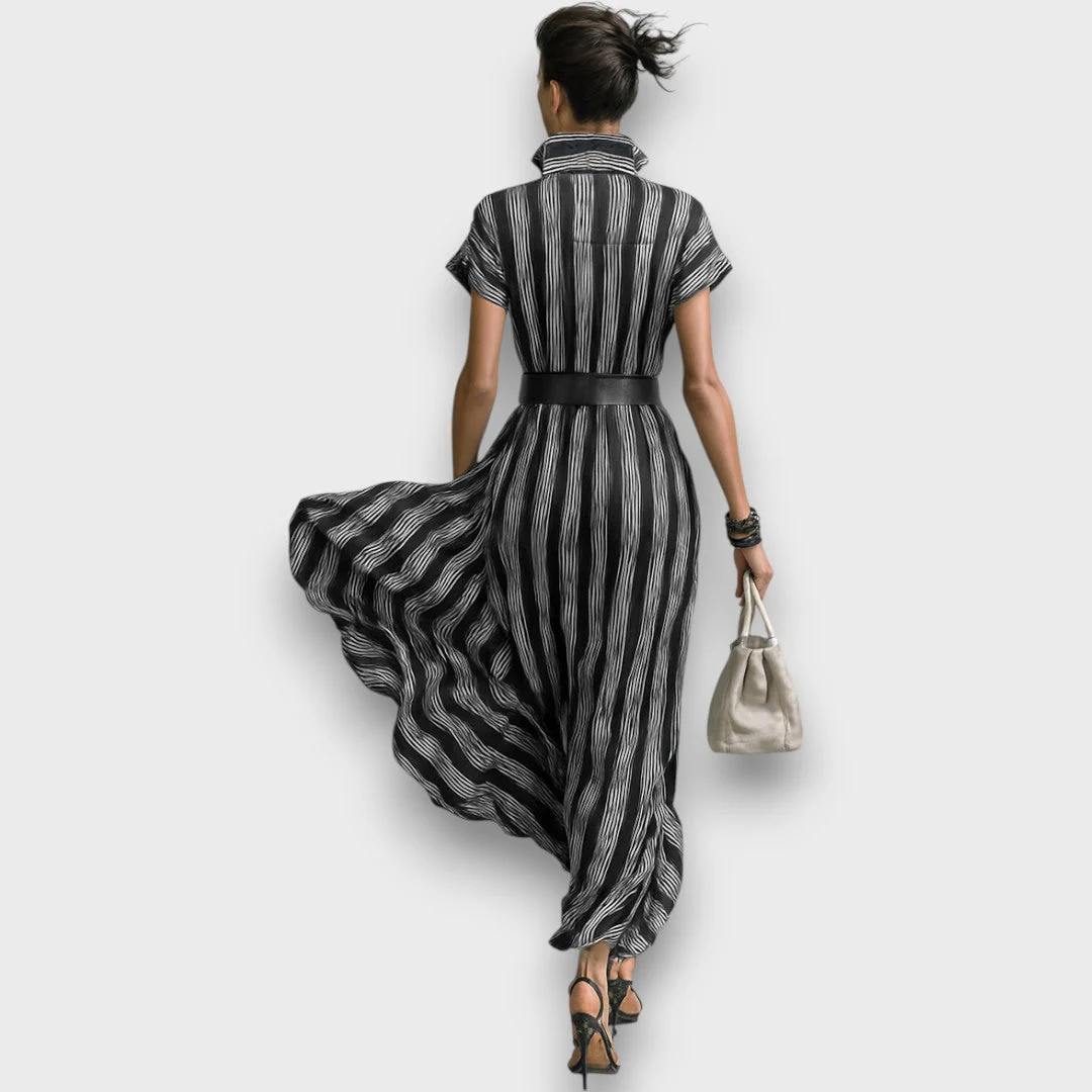 Sorella – Gestreiftes Maxikleid aus Chiffon - Image 5