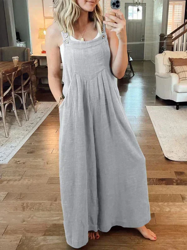 Sorelle – Weit geschnittener Leinen-Jumpsuit für Damen - Image 4