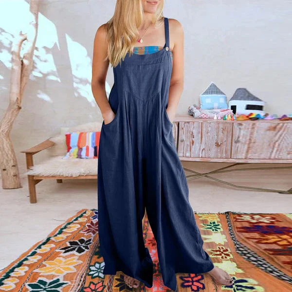 Sorelle – Weit geschnittener Leinen-Jumpsuit für Damen - Image 5
