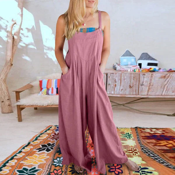 Sorelle – Weit geschnittener Leinen-Jumpsuit für Damen - Image 9