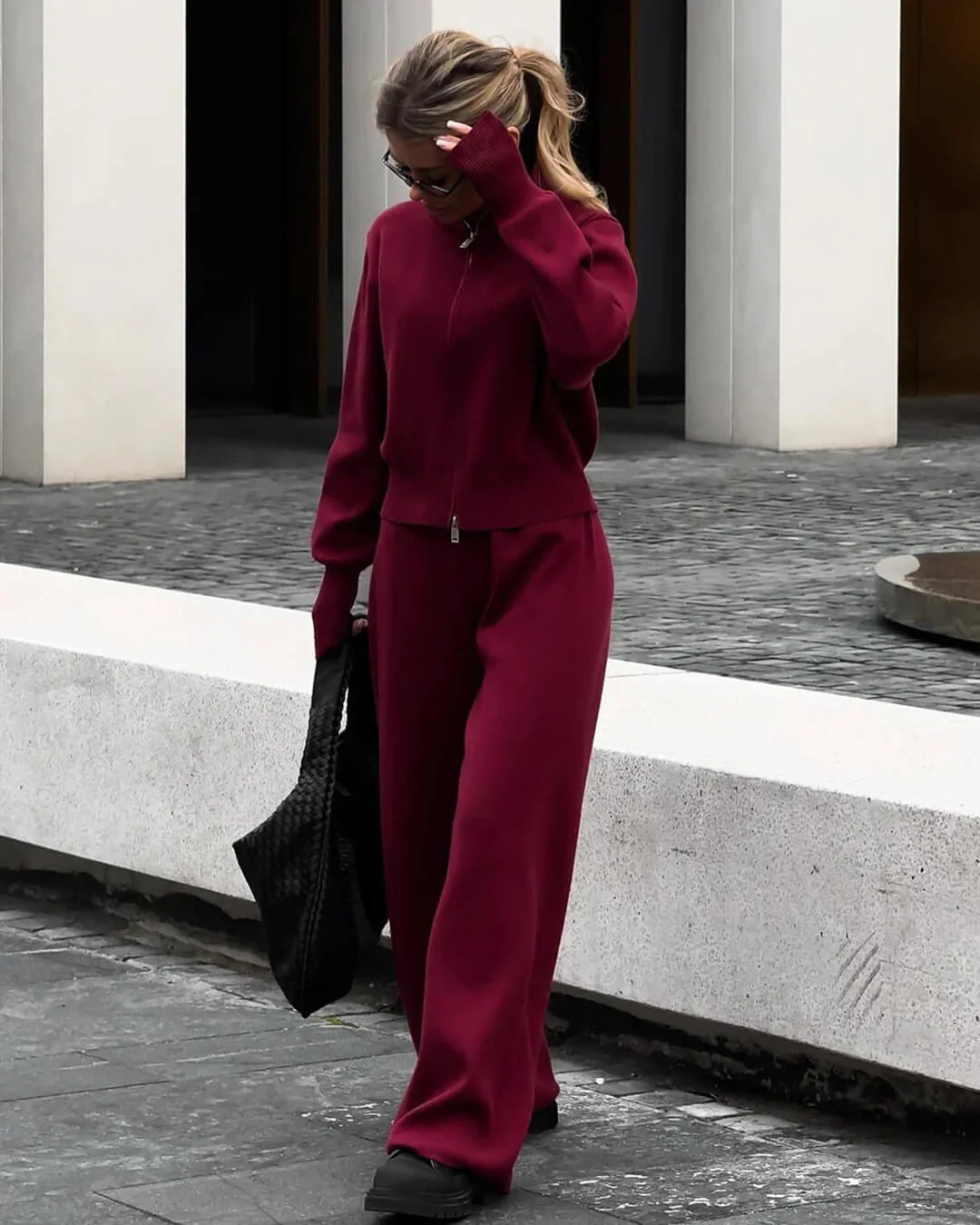 Soria | Damen Strick Set Jacke Mit Reißverschluss - Image 13