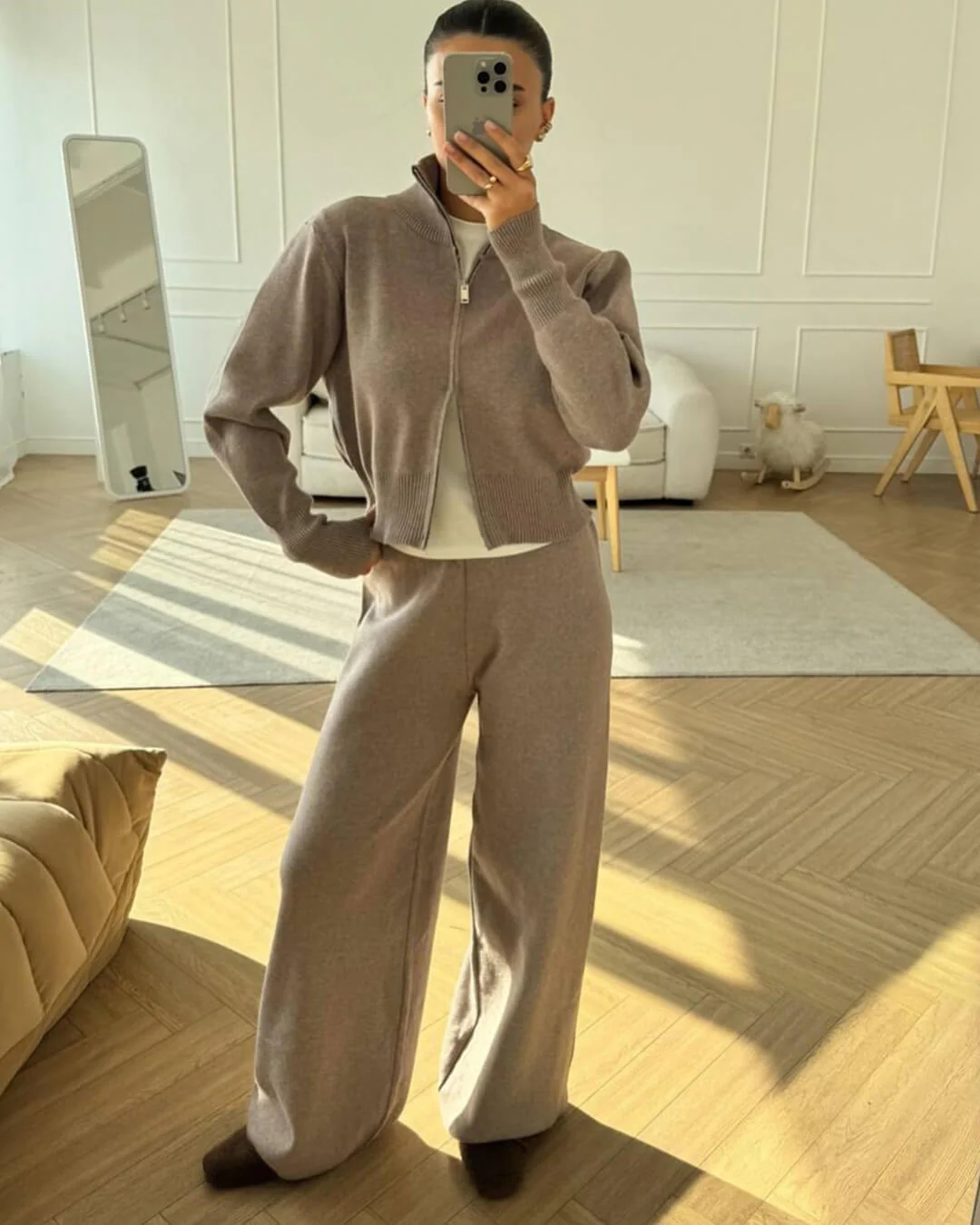 Soria | Damen Strick Set Jacke Mit Reißverschluss - Image 14