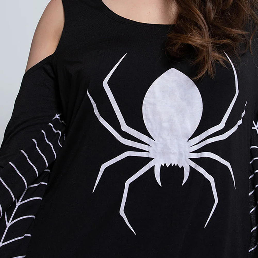 Spinnen Druck Halloween Kostum Kleid | Mini - Image 4