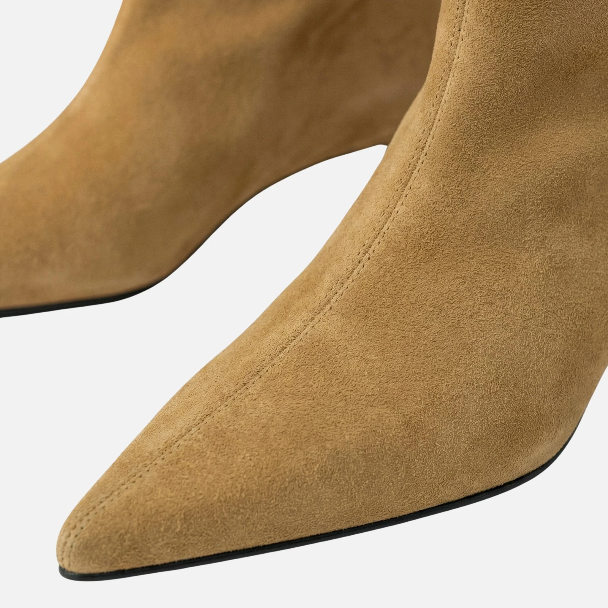 Hannelore | Damen Spitze Wildleder-Stiefeletten Kitten-Absatz – Kitten Heel Stiefeletten - Image 5