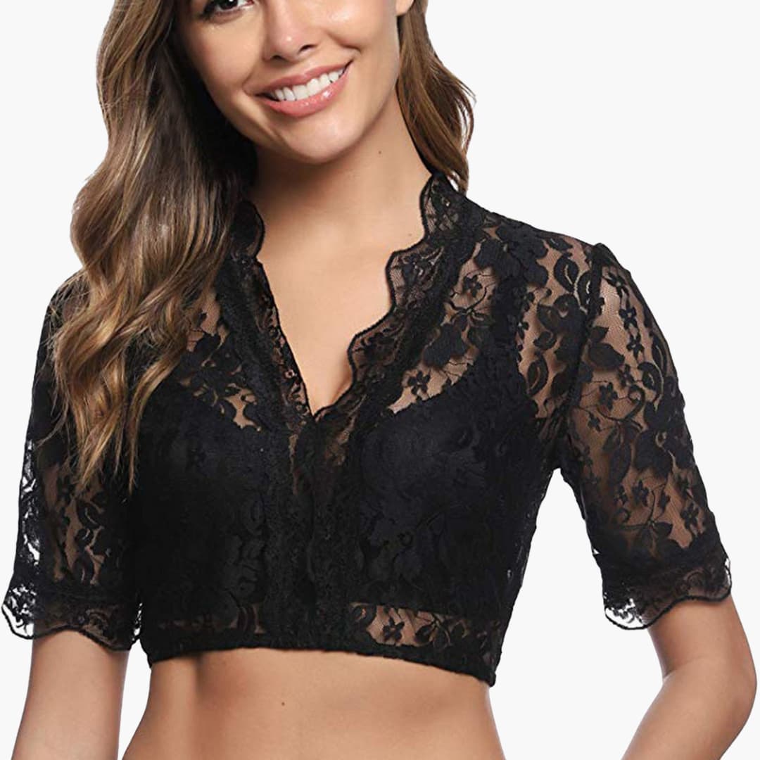 Spitzen Dirndl bluse für Damen - Oktoberfest 2025 - Image 2