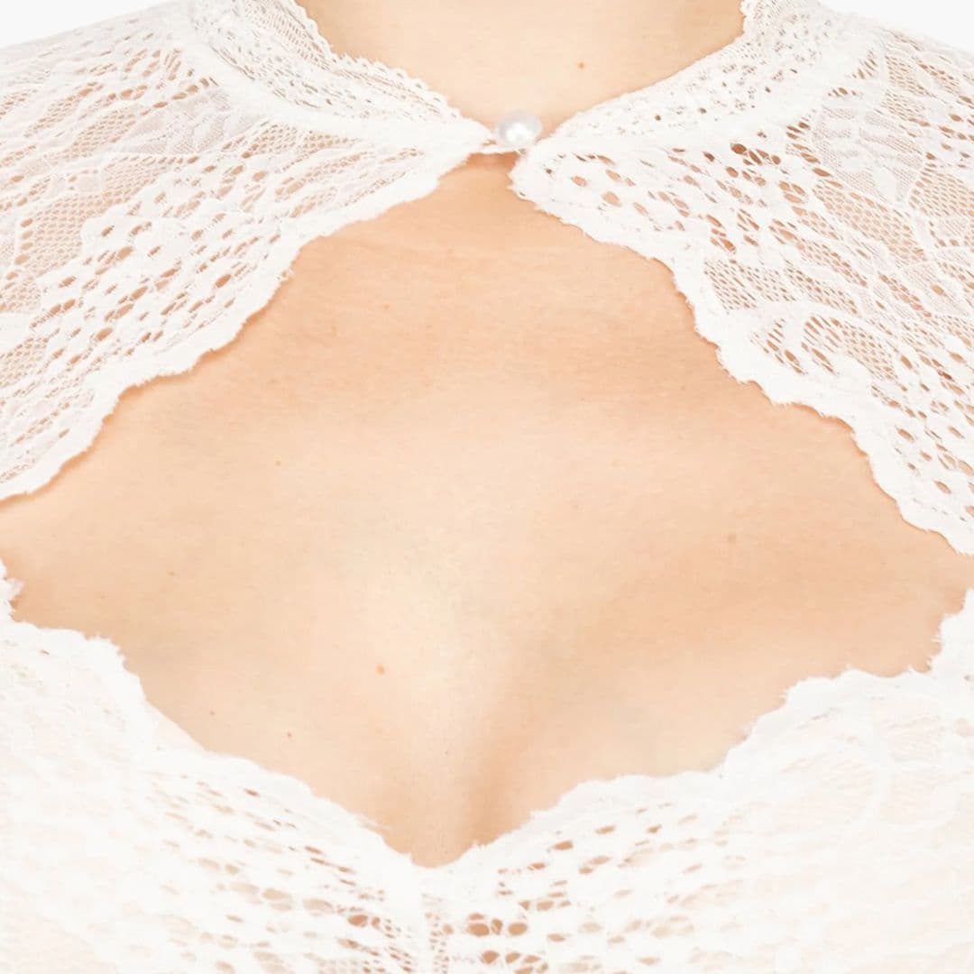Spitzen Dirndl bluse mit Ausschnitt für Damen - Oktoberfest 2025 - Image 5