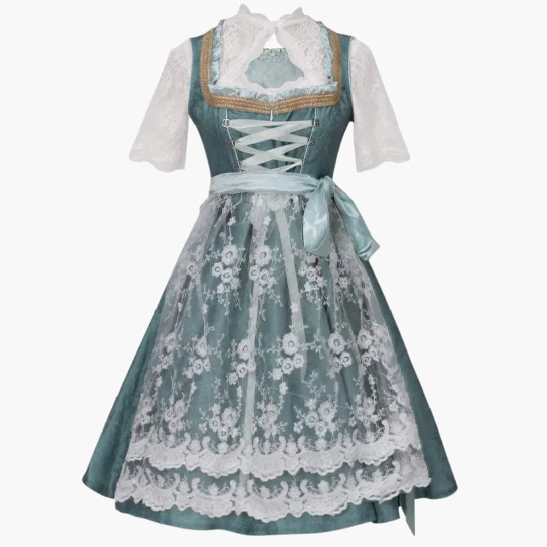 Spitzen-Dirndl kleid mit Bluse für Damen - Oktoberfest 2025 - Image 4