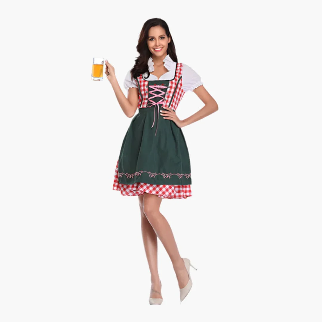 Spitzenbesetztes Dirndl kleid für Damen - Oktoberfest 2025 - Image 4