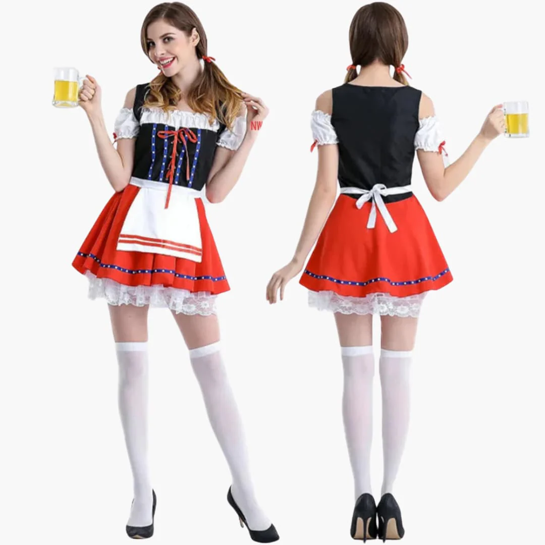 Spitzenverziertes Dirndl kleid für Damen - Oktoberfest 2025 - Image 2