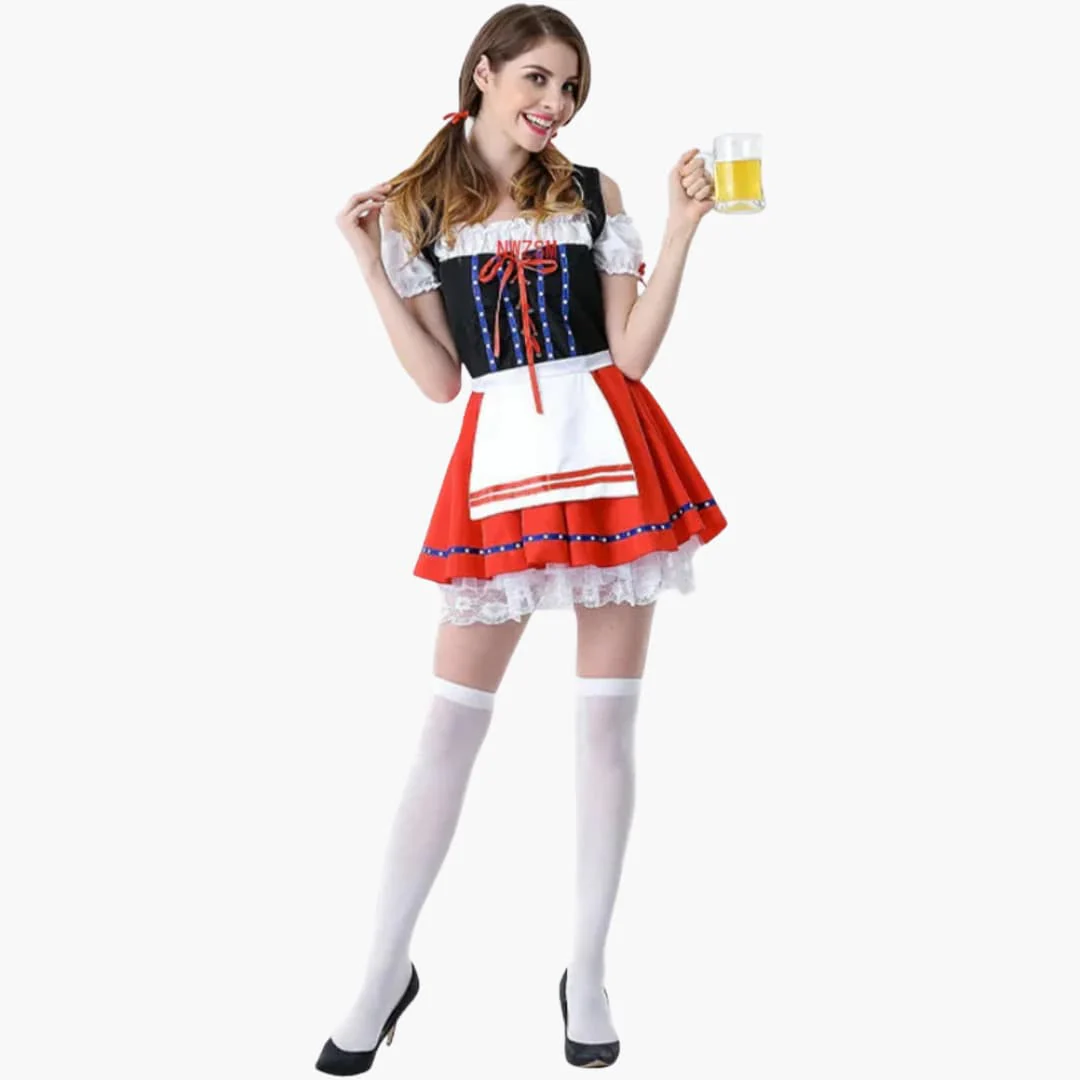 Spitzenverziertes Dirndl kleid für Damen - Oktoberfest 2025 - Image 3