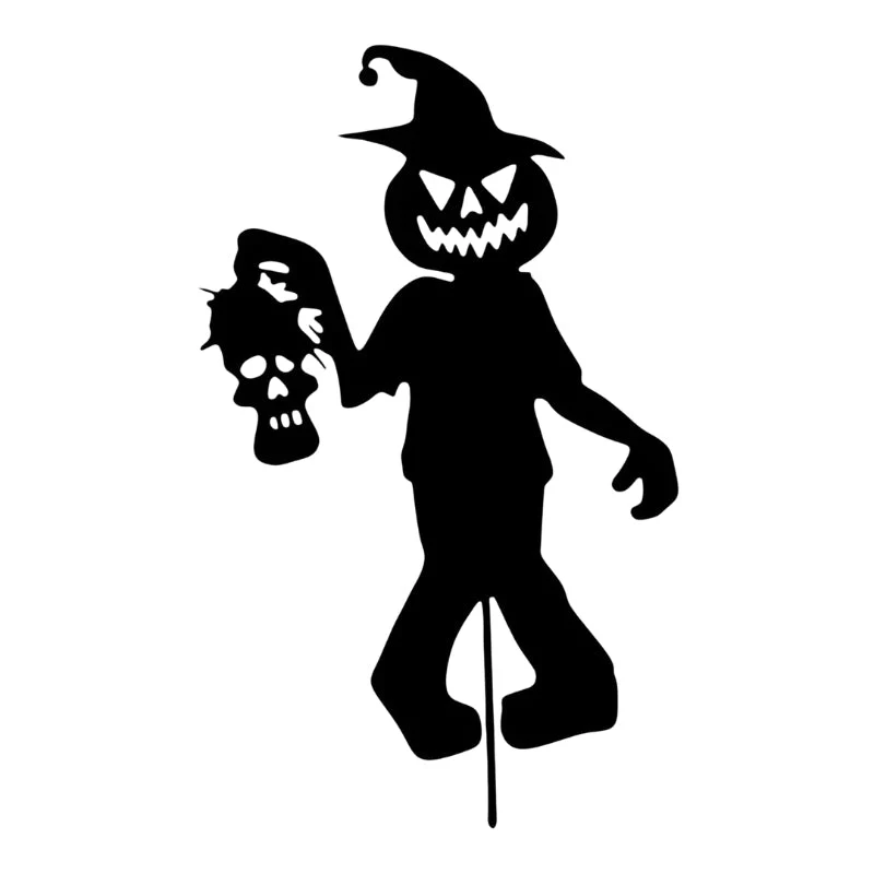 SpookyCharm Personalisierbares Halloween‑Gartenschild mit Figuren – Dekoration für Außenbereiche - Image 2