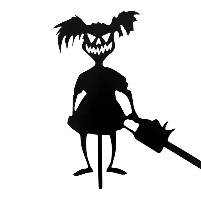 SpookyCharm Personalisierbares Halloween‑Gartenschild mit Figuren – Dekoration für Außenbereiche - Image 3