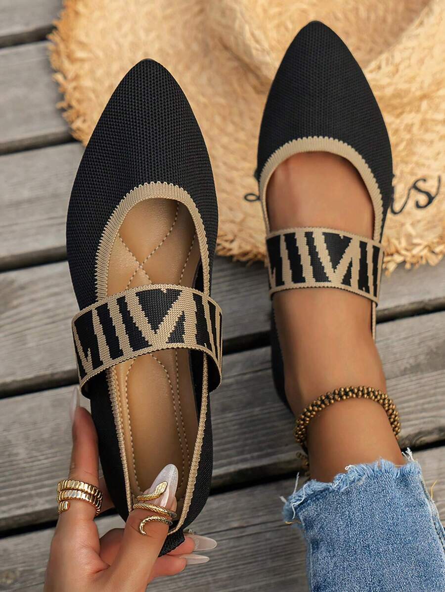Stefanie – Damen Mary Jane Ballerinas Schwarz Mesh Atmungsaktiv - Image 2