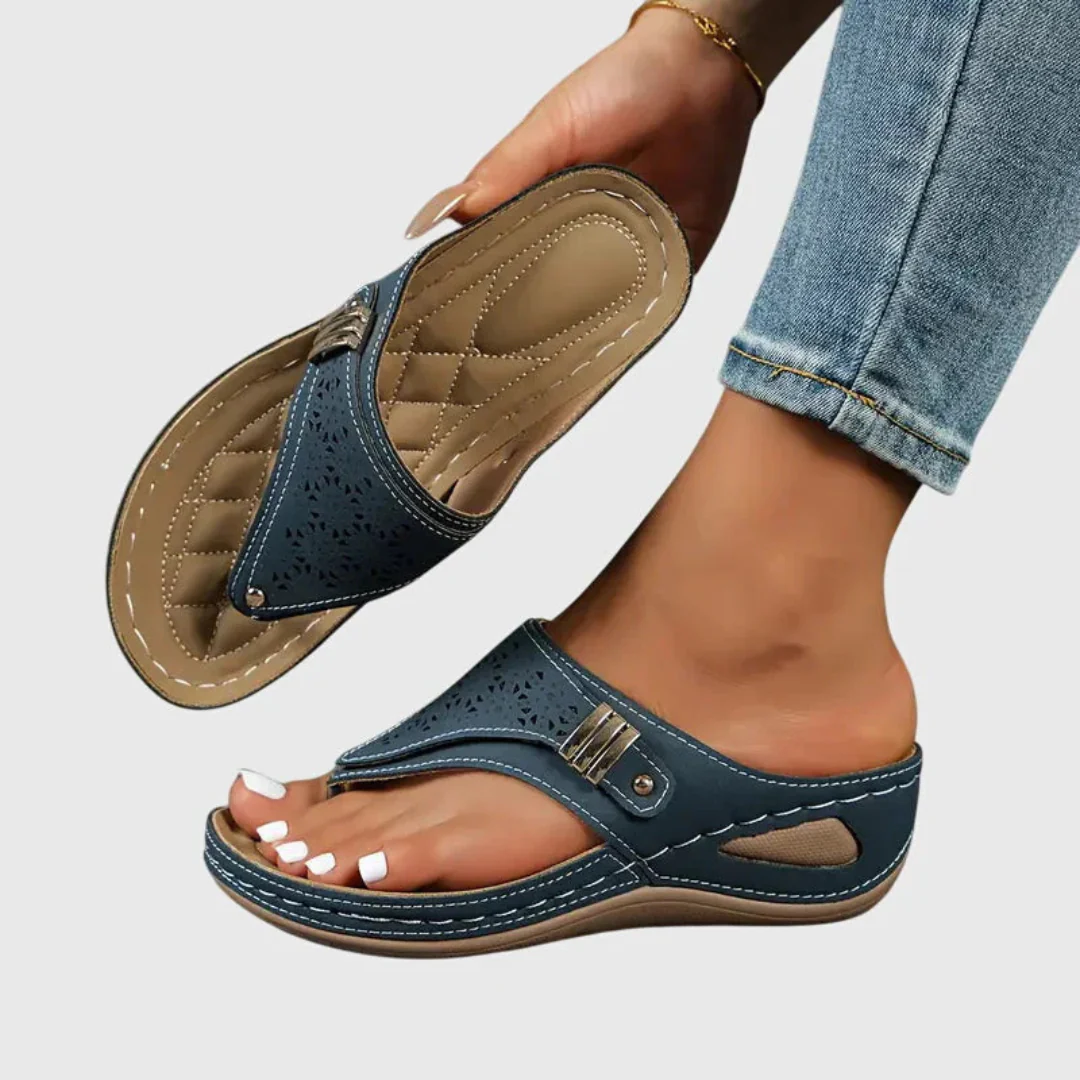 Stefanie | Damen Slip-On Flache Sandalen - Image 2