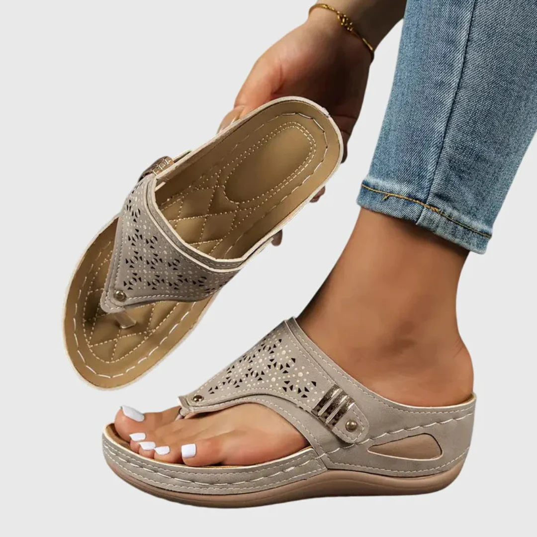Stefanie | Damen Slip-On Flache Sandalen - Image 4