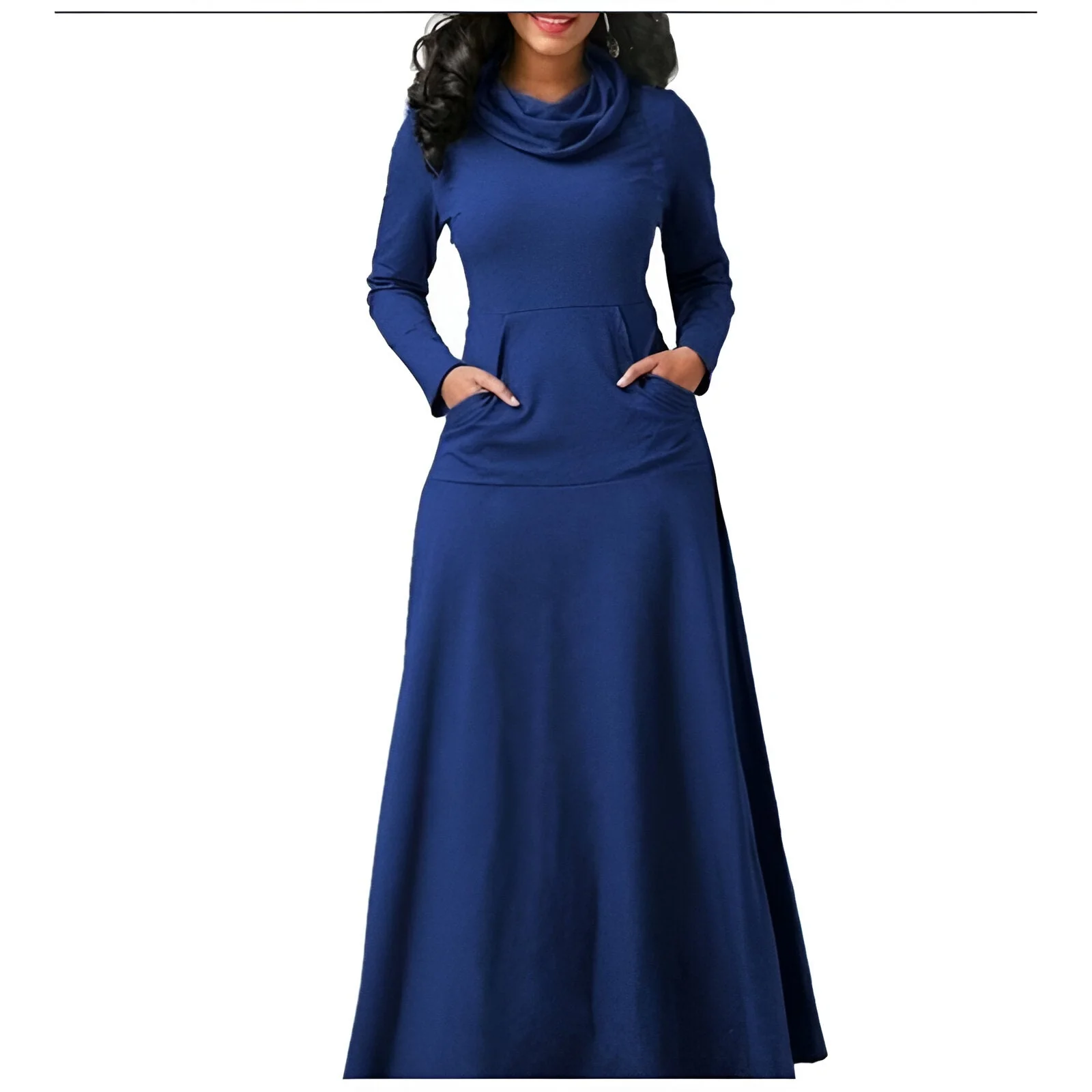 Stefanie | Schickes Herbst- und Winter-Maxikleid mit Langarm - Image 2