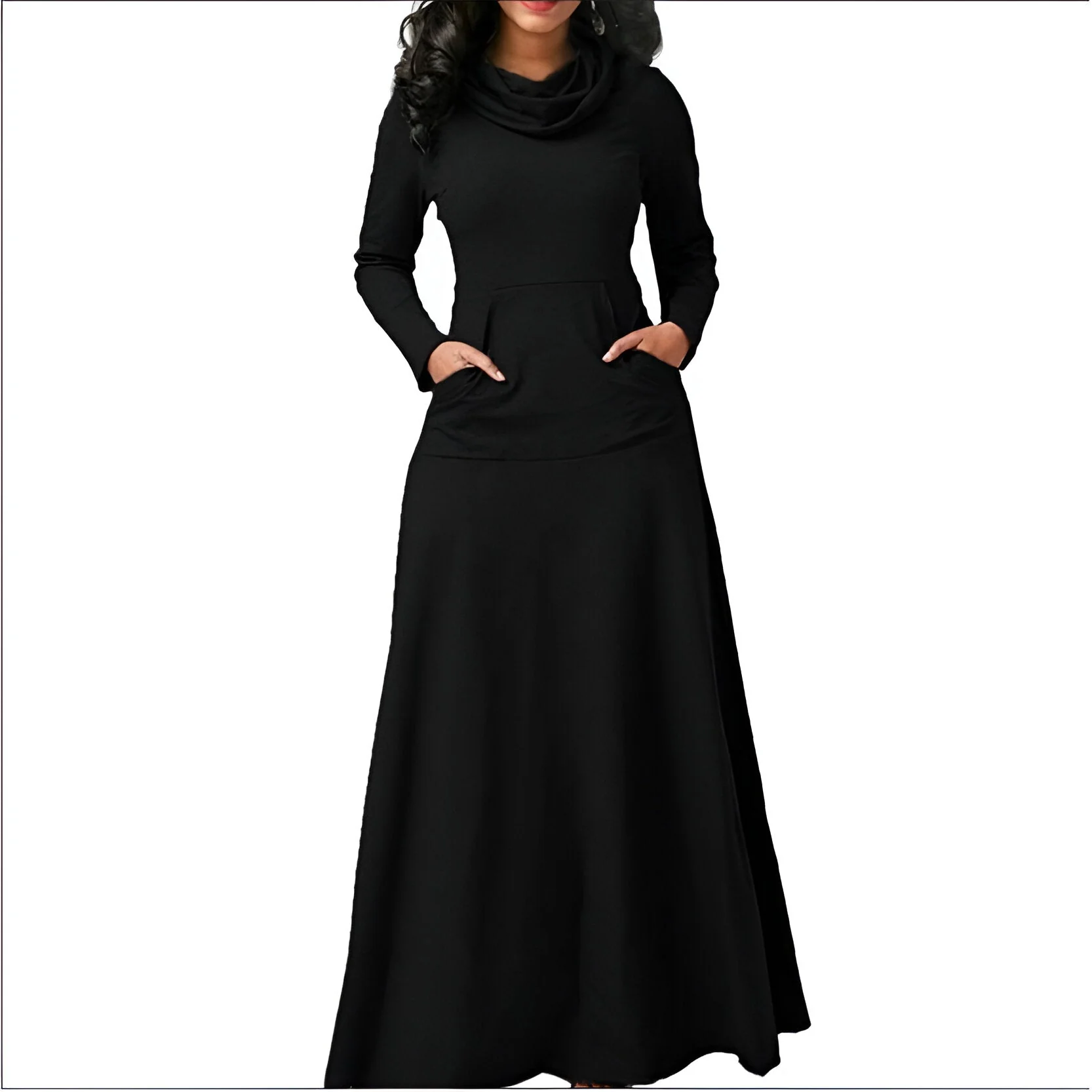 Stefanie | Schickes Herbst- und Winter-Maxikleid mit Langarm - Image 5