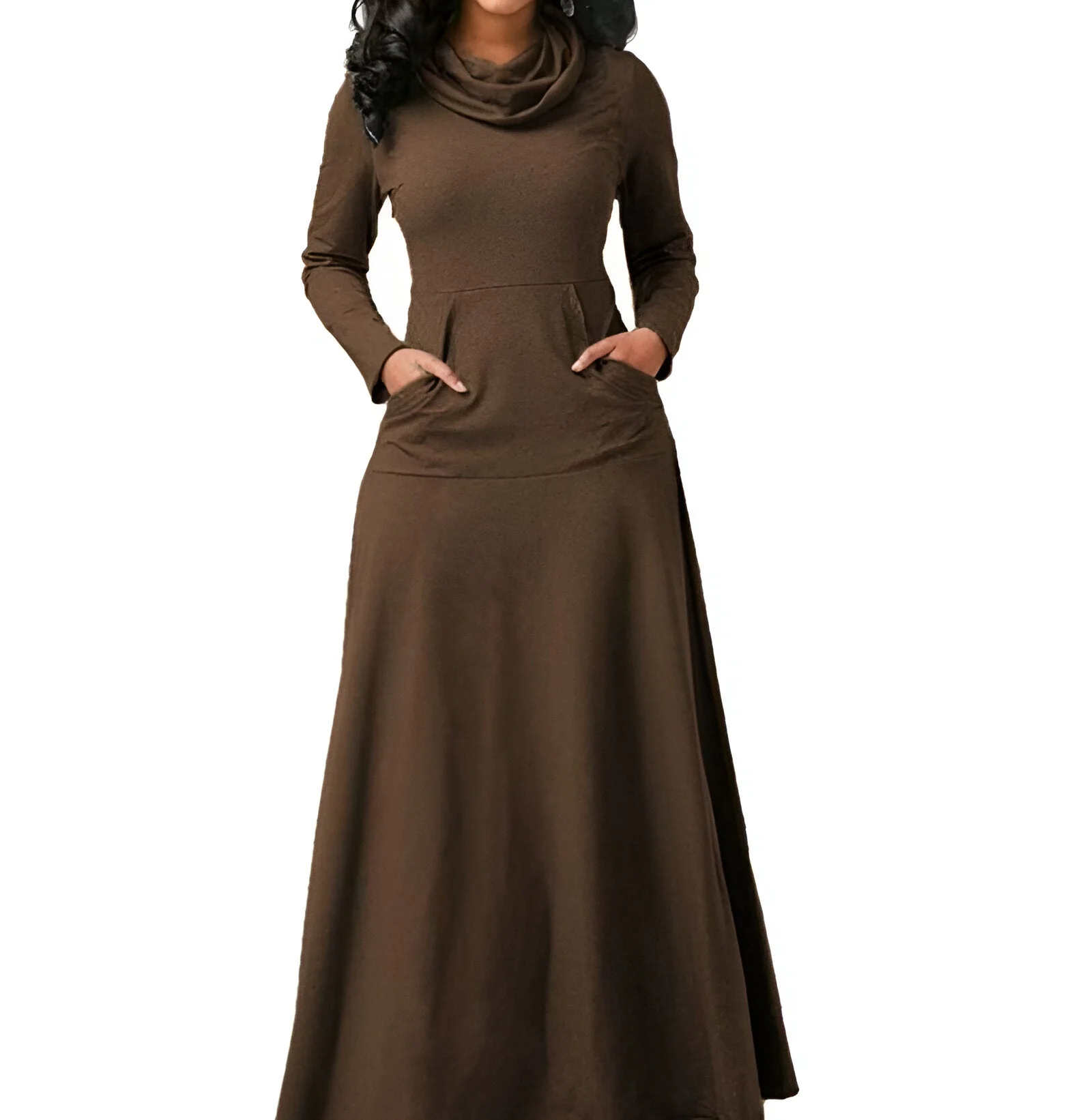 Stefanie | Schickes Herbst- und Winter-Maxikleid mit Langarm - Image 7