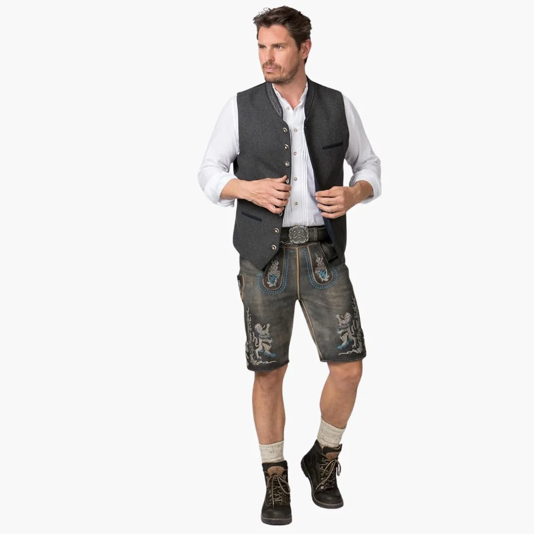 Stehkragen Trachten weste für Herren - Oktoberfest 2025 - Image 2