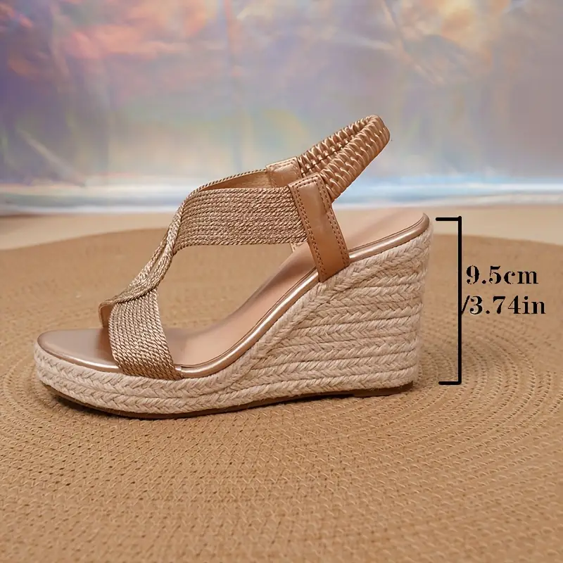 Stellis – Stilvolle Keilsandalen mit Webmuster - Image 3