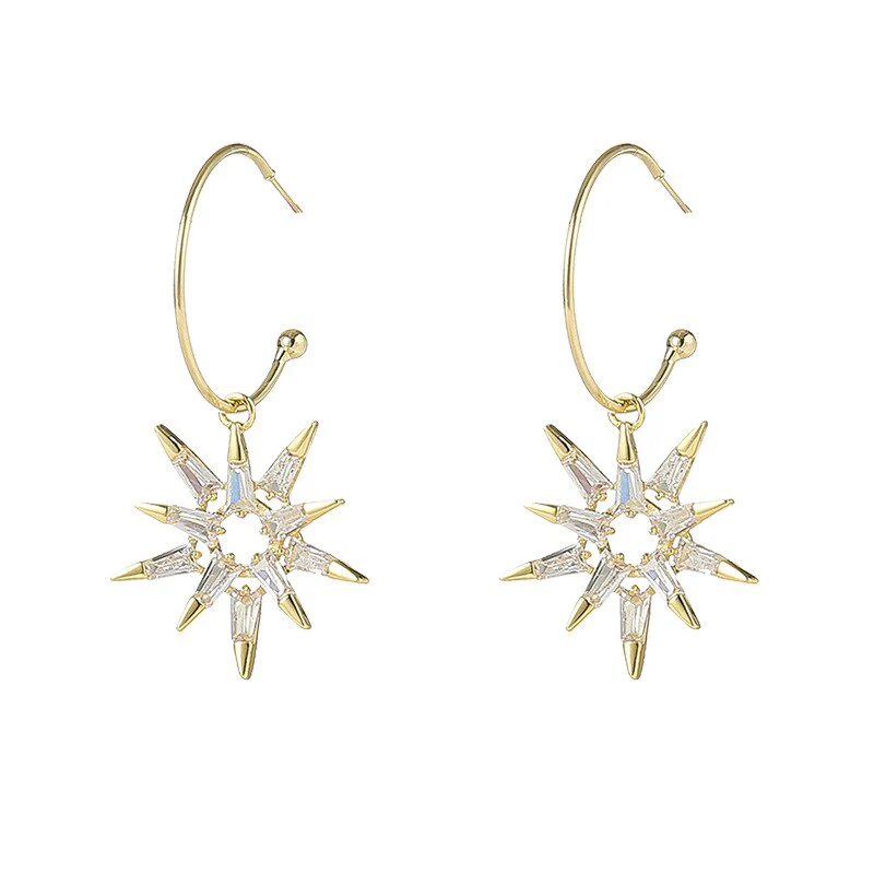 Stern-Ohrringe in Gold und Silber - Image 2