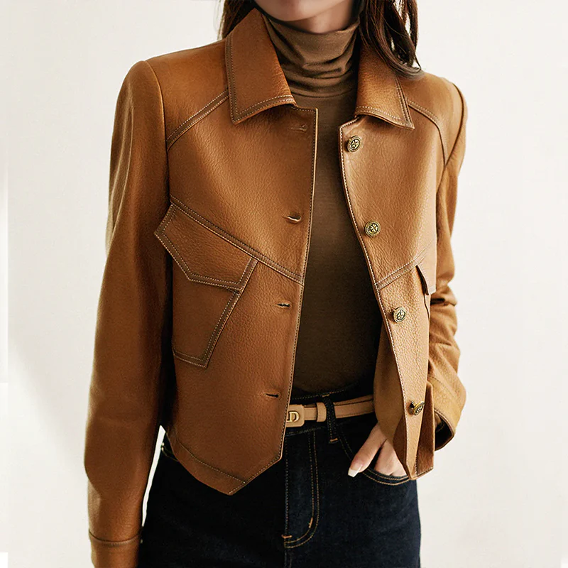 Stilvolle Braune Jacke für Damen | Langarm - Image 4