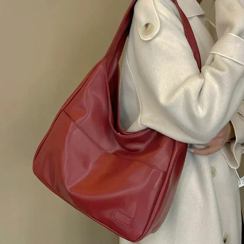 Stilvolle Damen-Schultertasche mit großem Fassungsvermögen aus PU-Leder - Image 2