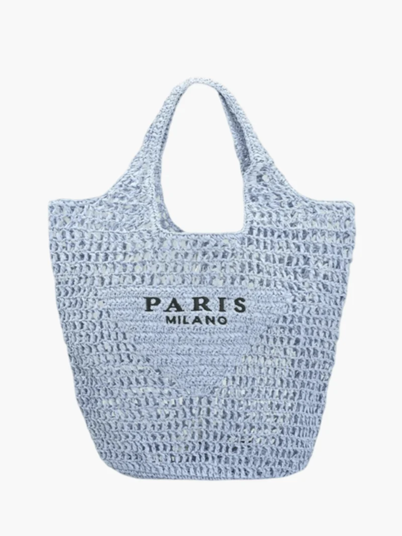 Stilvolle Strandtasche für Damen, handgefertigt aus Stroh im Boho-Stil - Image 5