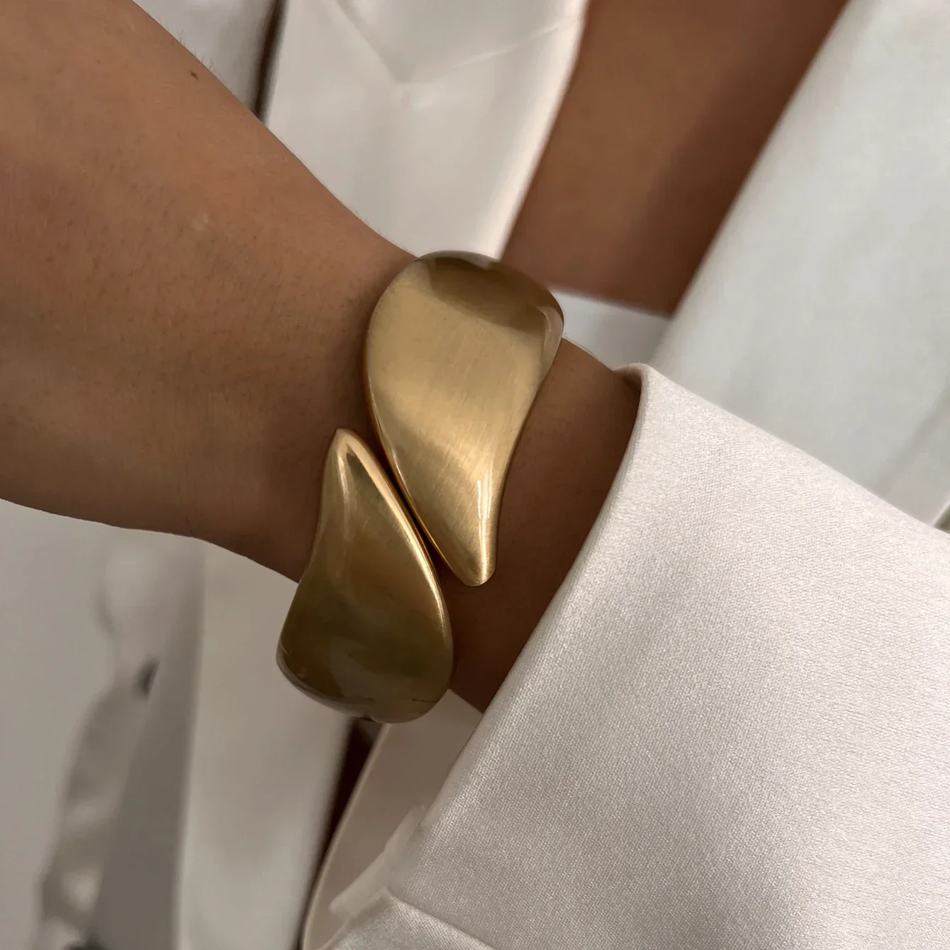 Stilvolle Vintage Damen Armreif Geometrisch Golden Silber - Image 13