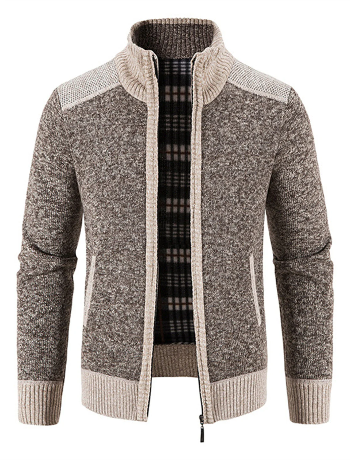 Stilvolle warme Strickfleece-Strickjacke - Sascha - Image 2