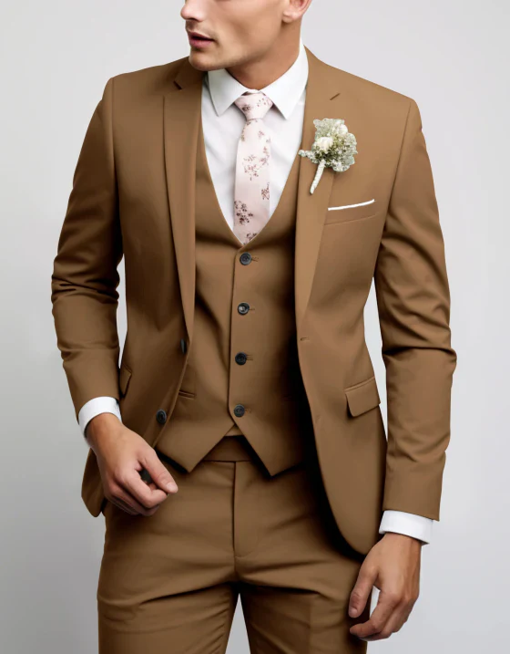 Stilvoller 3-Teiler Hochzeitsgast Anzug für Herren | Weste, Hose und Jacke - Image 4