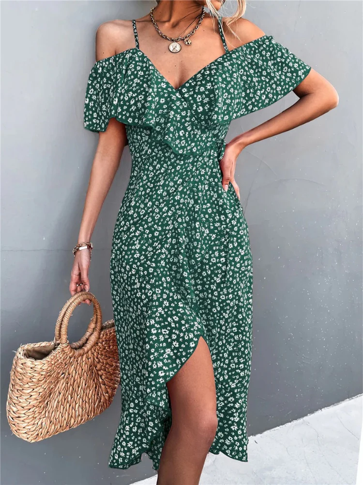 Stilvolles geblümtes Sommerkleid für Damen | Midi - Image 7