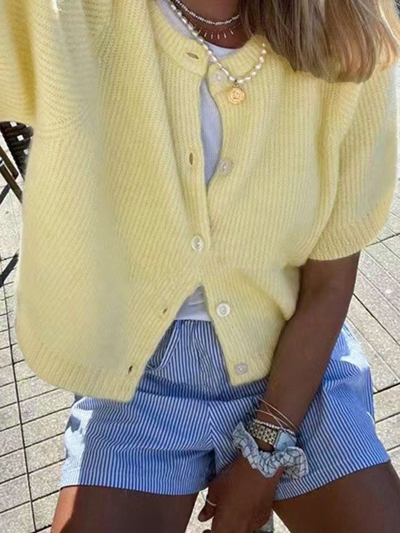 Strick-Cardigan mit kurzen Ärmeln – Lässig, Leicht & Ideal für den Sommer - Image 6