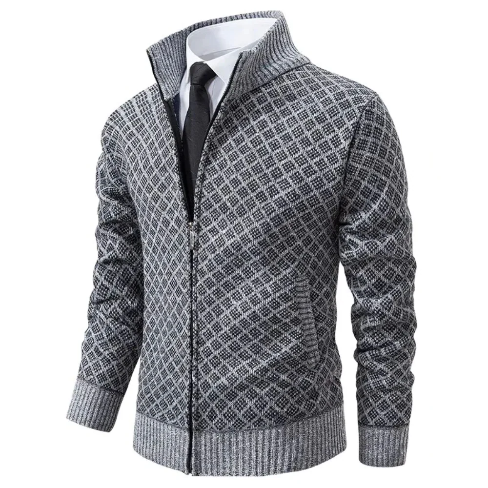 Strick jacke Stehkragen und Reißverschluss - Image 2