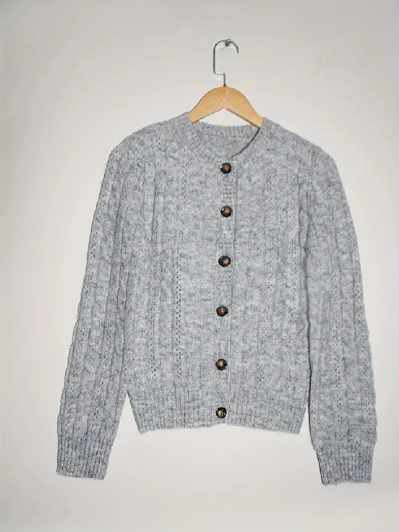 STRICK KABEL CARDIGAN | ELEGANTER WARMHALTER - Image 3