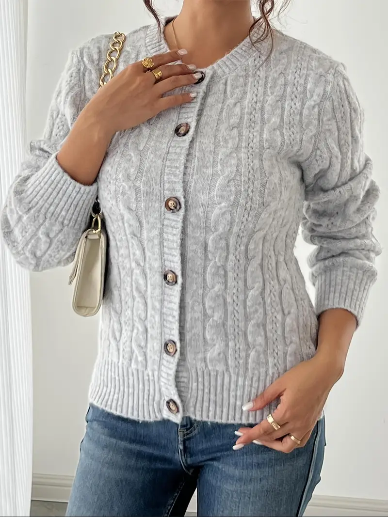 STRICK KABEL CARDIGAN | ELEGANTER WARMHALTER - Image 6