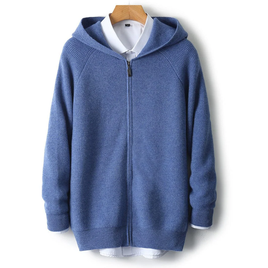 Strickjacke mit Kapuze Reißverschluss - Image 3